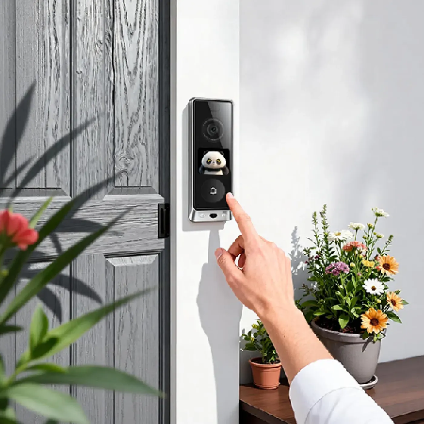 Ezviz EP8 Ultra AI Video Deurbel met dubbele camera 6MP+2MP, AI-scherm, gezichtsherkenning, mens- en pakketdetectie, batterijset, 32GB eMMC