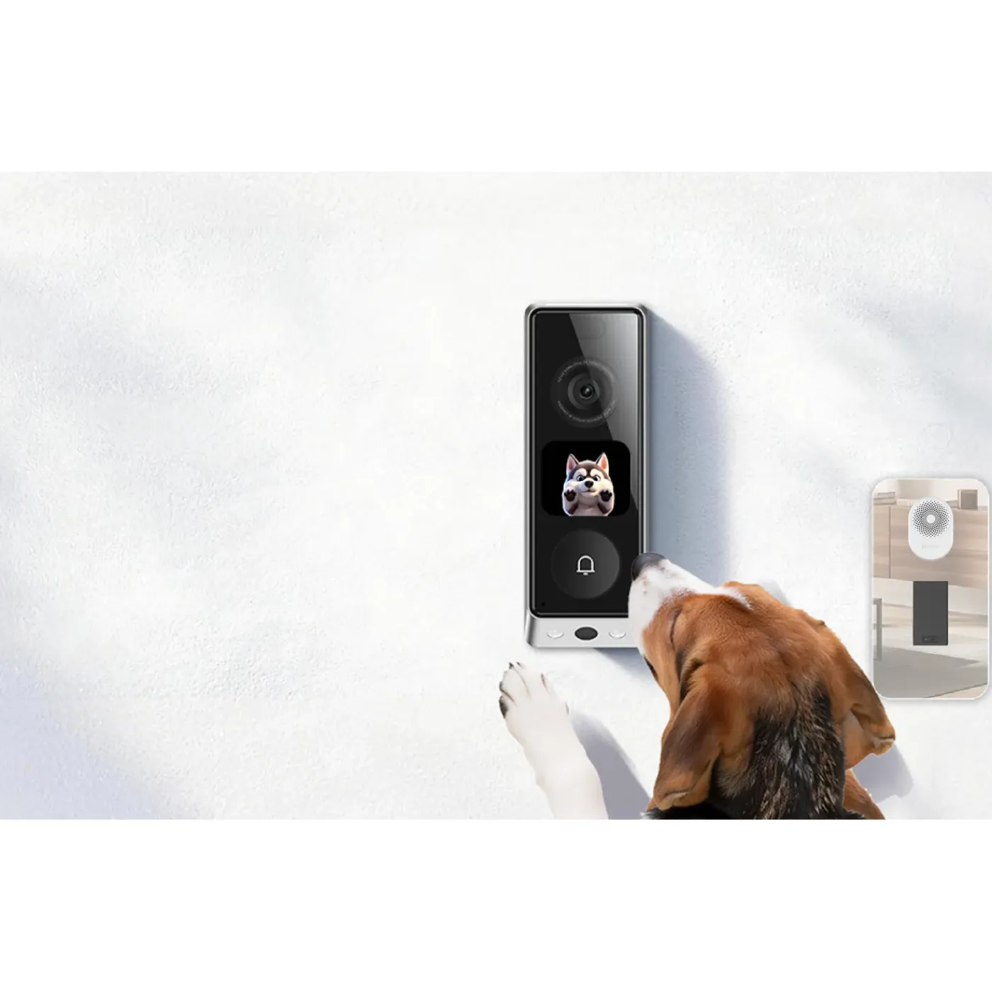 Ezviz EP8 Ultra AI Video Deurbel met dubbele camera 6MP+2MP, AI-scherm, gezichtsherkenning, mens- en pakketdetectie, batterijset, 32GB eMMC