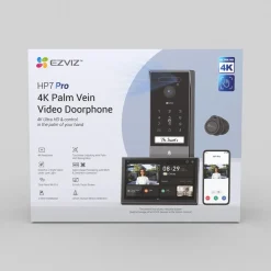 Ezviz HP7 Pro 4K PalmVein Videodeurbel - Bedraad - 4K