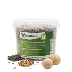 Famiflora Assortiment Buitenvogels Mixbox - 4 Emmers - 3 Soorten Vogelvoer - 6.4 Kg (4 X 1.6kg)
