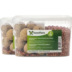 Famiflora Assortiment Voor Wilde Vogels - 2 Emmers - 6kg (2 X 3kg) - 4 Soorten Voer - Mixpakket