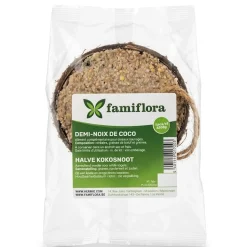 Famiflora Halve Kokosnoot Gevuld - 24 Stuks (4.8kg) - Buitenvogels - Zaden & Insecten