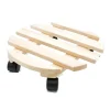 Fantastic Garden Plantenpot Trolley - Hout - Naturel - 30 X 30 Cm