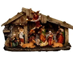 Feeric Christmas Kerststal - Compleet - Verlicht - 17 X 8 X 31 Cm