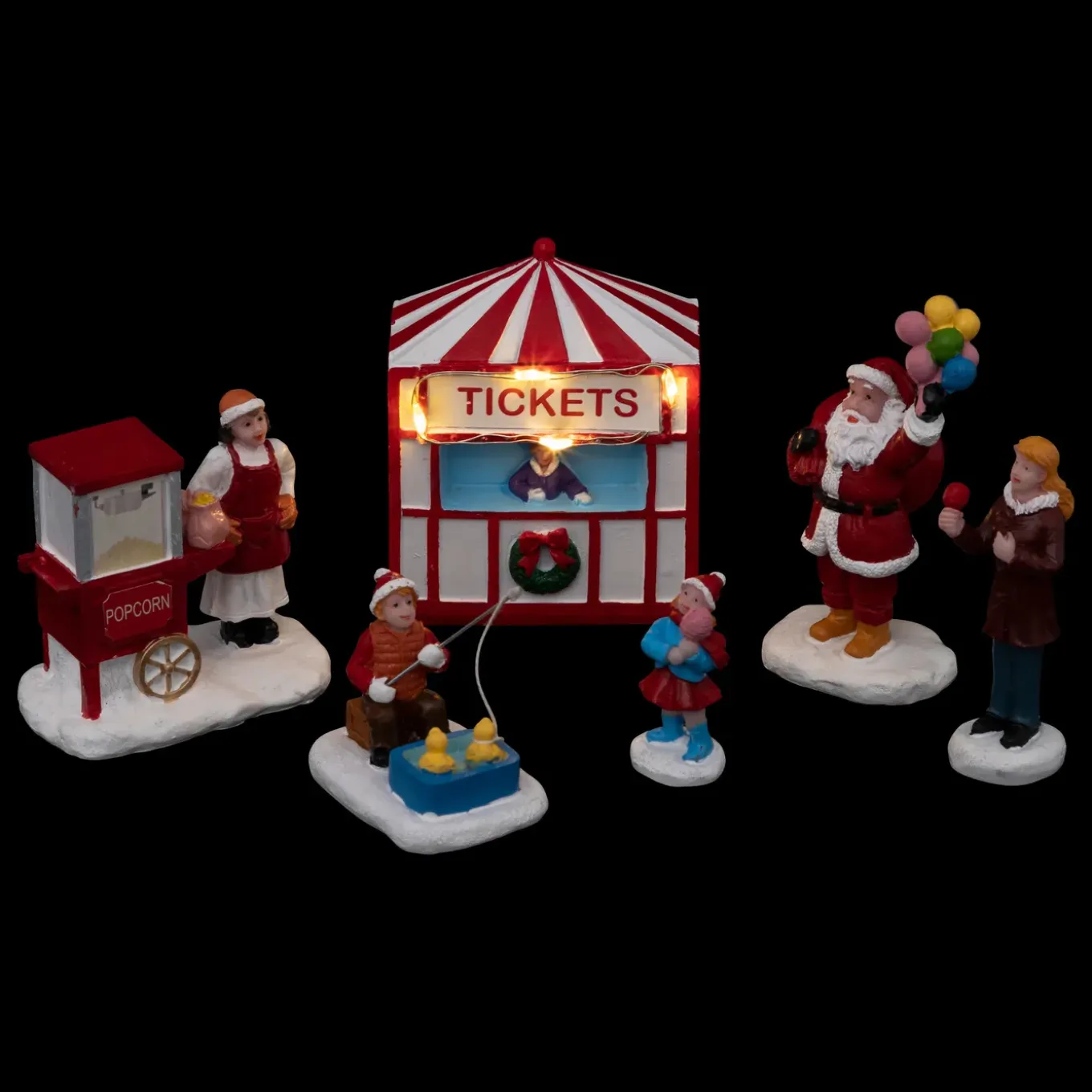 Feeric Kerstdorp Accessoires - Miniatuur Figuurtjes - Kermis