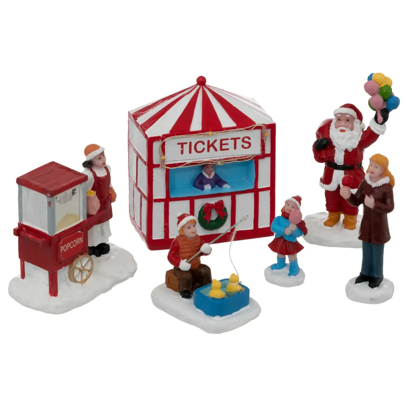 Feeric Kerstdorp Accessoires - Miniatuur Figuurtjes - Kermis