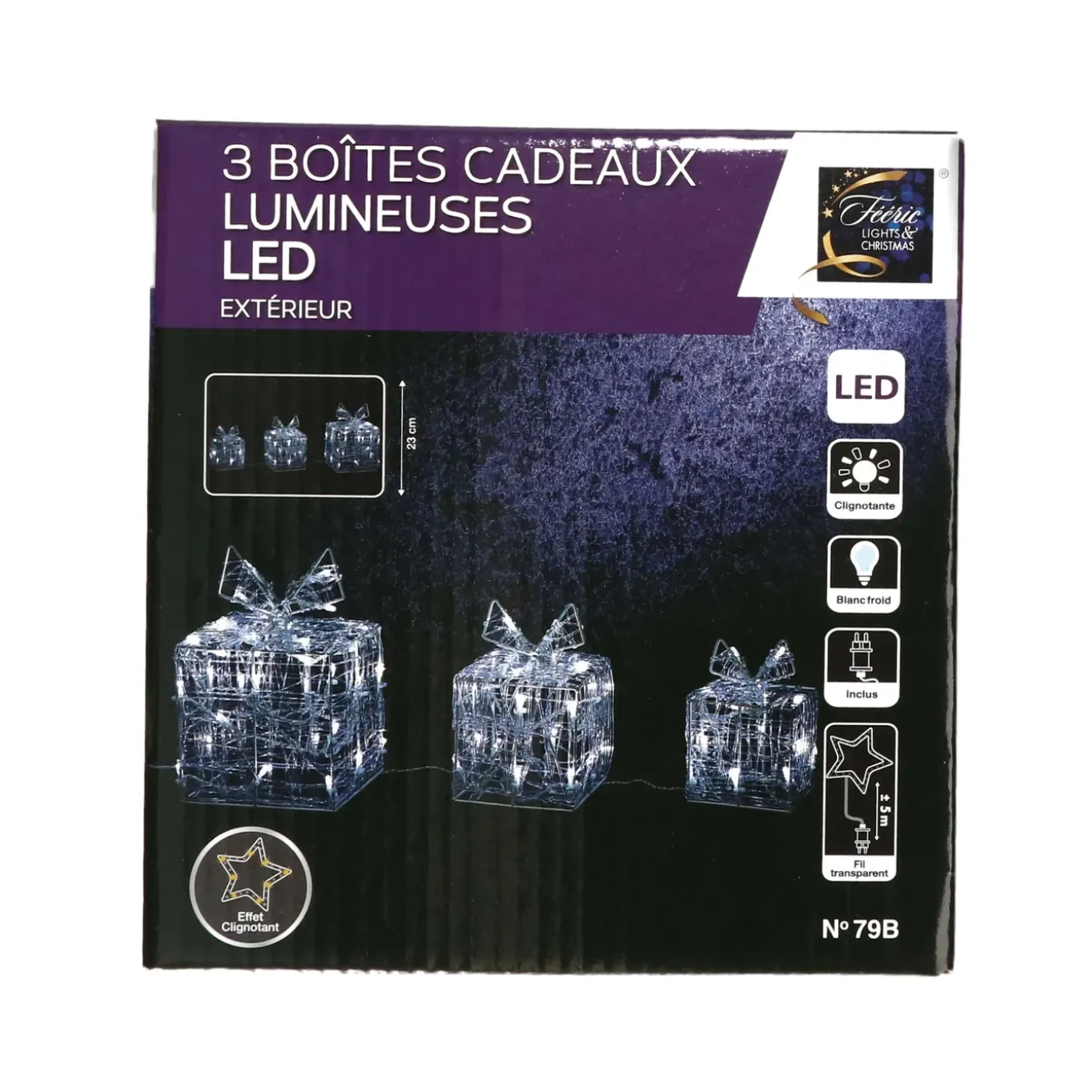 Feeric Lights & Christmas Verlichte Cadeaus - 3x - 70 Led