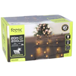 Feeric Lights Lichtsnoer - Warm Wit - 20m - 200 Leds - Solar