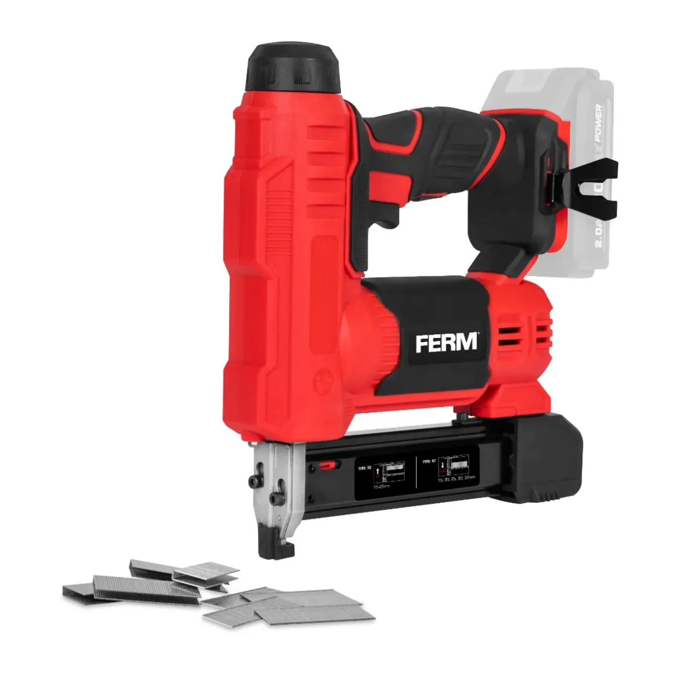 Ferm - Ax-power - Accu Tacker - 20v - Voor Spijkers En Nieten - Excl. Accu & Lader