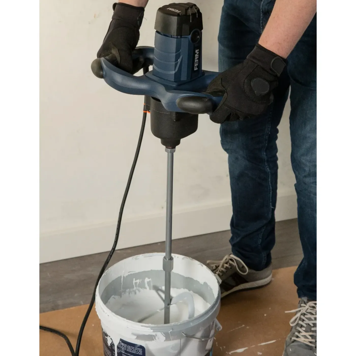 Ferm - Betonmixer - 1800W - Verfmenger - Incl. Mengstaaf