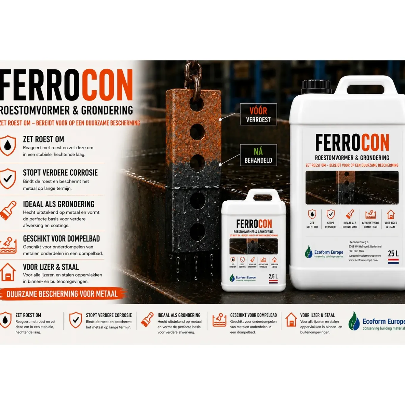 Ferrocon - Ontroester Roestomvormer - 5 Liter