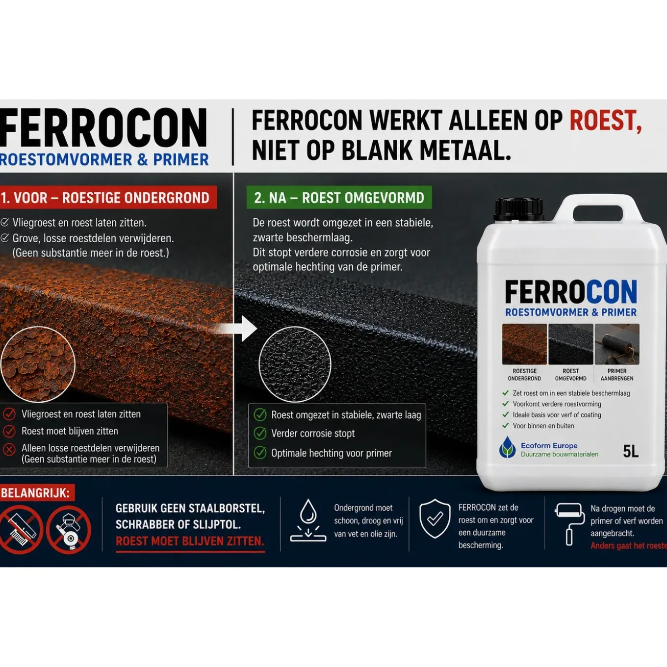 Ferrocon - Ontroester Roestomvormer - 2.5 Liter