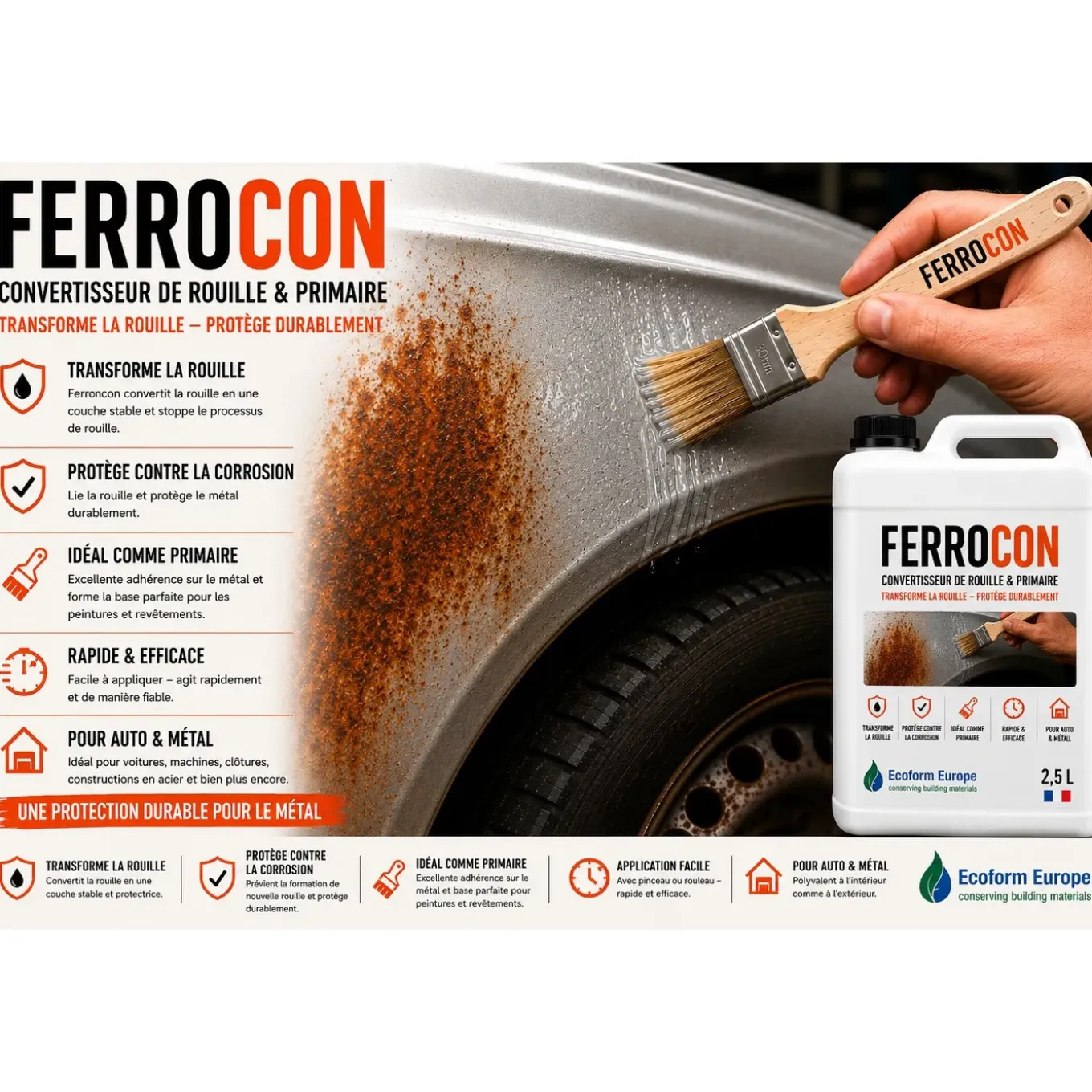 Ferrocon - Ontroester Roestomvormer - 2.5 Liter