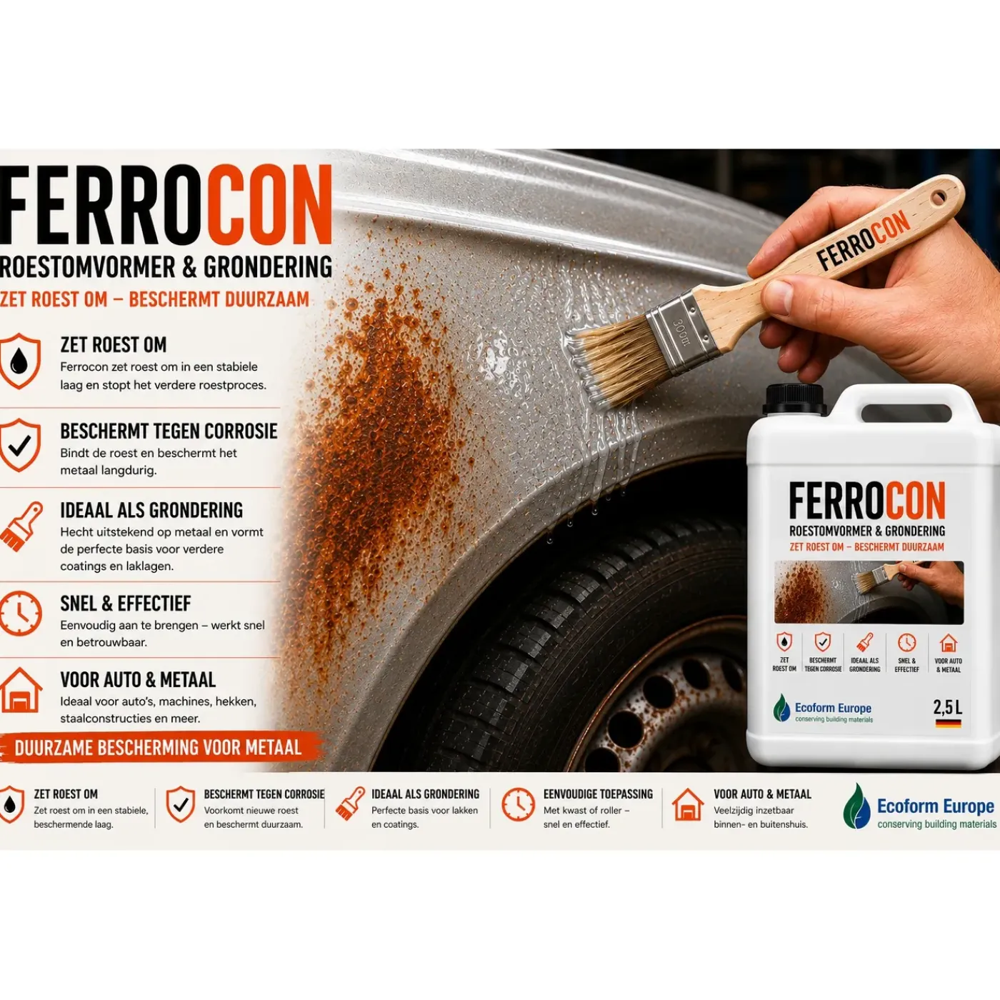 Ferrocon - Ontroester Roestomvormer - 10 Liter