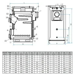 FERROLI - Houtketel - Fsb Plus - Oranje - 1200 X 610 X 960 Mm - 40 Kw