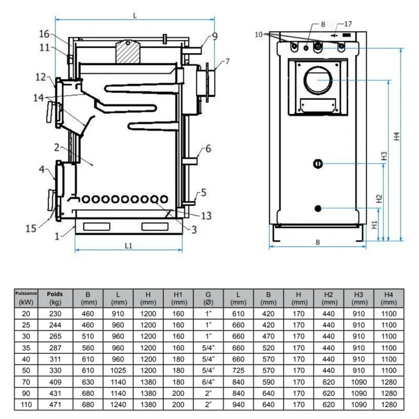 FERROLI - Houtketel - Fsb Plus - Oranje - 1200 X 610 X 960 Mm - 40 Kw