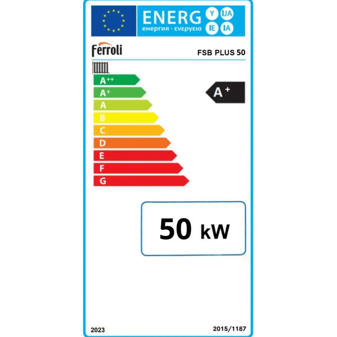 FERROLI - Houtketel - Fsb Plus - Oranje - 1200 X 610 X 1025 Mm - 50 Kw