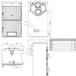 Ferroli - Houtketel - Sfl 3 - Geel - 940 X 520 X 510 Mm - 19 Kw