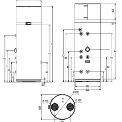 FERROLI - Thermodynamische Boiler - Oasis Tech Lt - 260 L