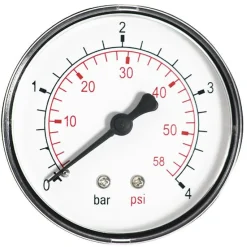 Ferro 60mm 4 BAR waterdrukmeter aansluiting achterzijde G1/4