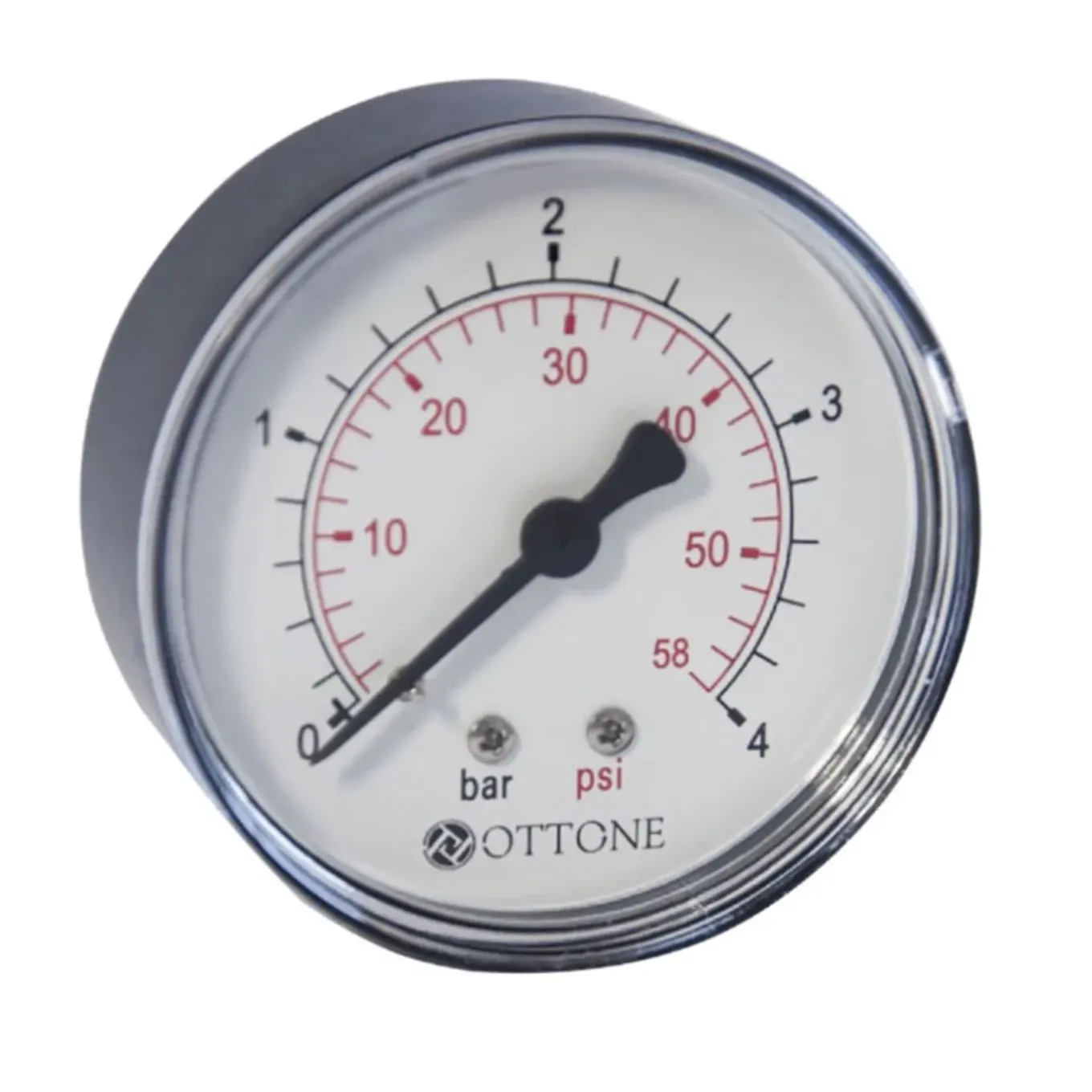 Ferro 60mm 4 BAR waterdrukmeter aansluiting achterzijde G1/4