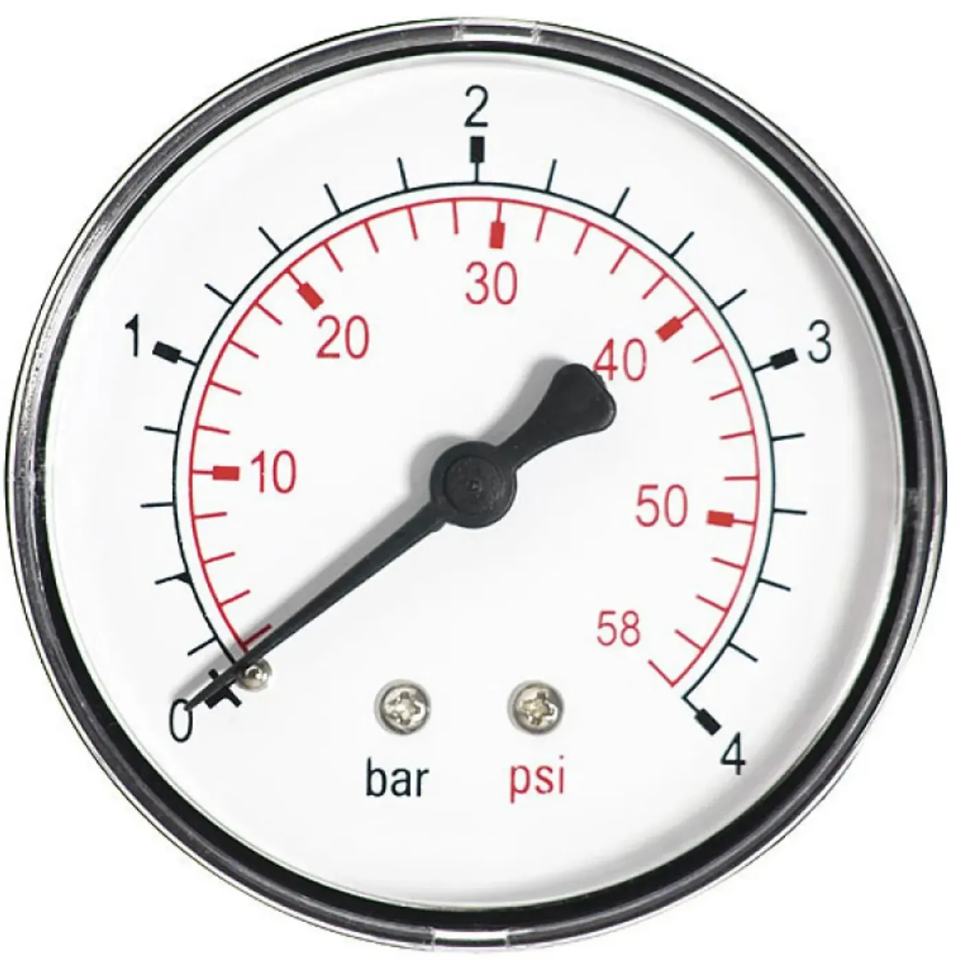Ferro 60mm 6 BAR waterdrukmeter aansluiting achterzijde G1/4