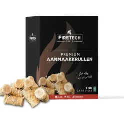 FireTech Fuels FireTech - Premium Aanmaakkrullen 1KG