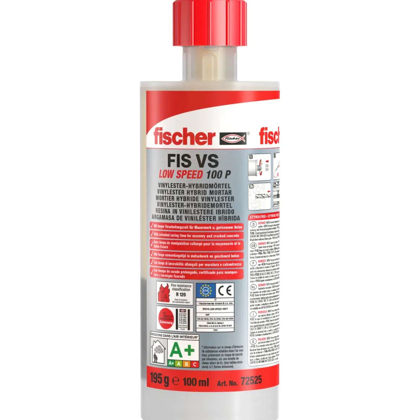 Fischer injectiemortel FIS VS Low Speed 100 P 2 mengtuiten 100ml