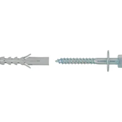 Fischer Spaanplaatschroef Verzinkt Zeskantkop - 7x60mm - 4 stuks