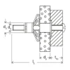 Fischer tuimelplug HM metaal - diam. 6x52mm - 4 stuks