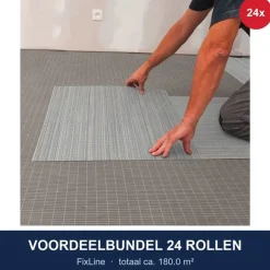 FixLine Voordeelbundel 24 Rollen Ondervloer Met 16db Geluidsreductie 180 M²