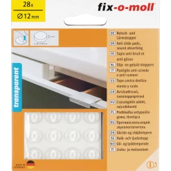 Fix-O-Moll Antislip Meubelpad Stootbuffer - Zelfklevend - Kunststof - 12x3,2mm - Rond - 28 stuks