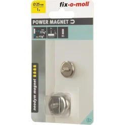 Fix-O-Moll Bevestigingsmagneet - Metrische Schroefdraad - Neodymium - Diameter 25mm