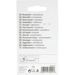 Fix-O-Moll deurbuffer - zelfklevend - zwart - rubber - diameter 30mm - 2 stuks