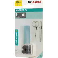 Fix-O-Moll Kantoormagneet - Schijf - Ferriet - 9,5x4mm - 8 Stuks