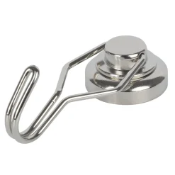 Fix-O-Moll Magneet met Haak - Draaibare Haak - Staal - Diameter 25mm - 2 stuks