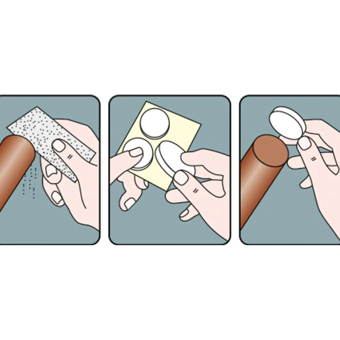 Fix-O-Moll Meubelglijder BigDuo - Zelfklevend - Vilt - Rond