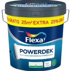 Flexa Powerdek Muurverf - Mat - Wit - 12,5L