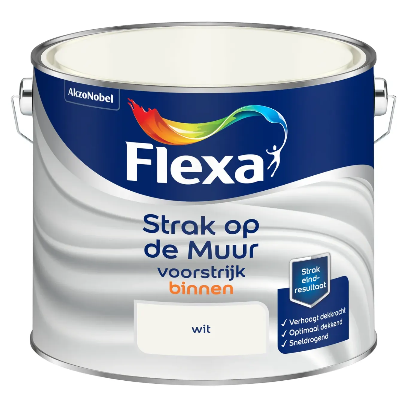 Flexa Strak Op de Muur Primer - Muur en Plafond - Wit - 2,5L