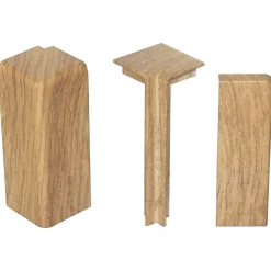 Flexi Plintaccessoire Set - Kunststof - Natuur Eik - 14,4x9x2,1cm