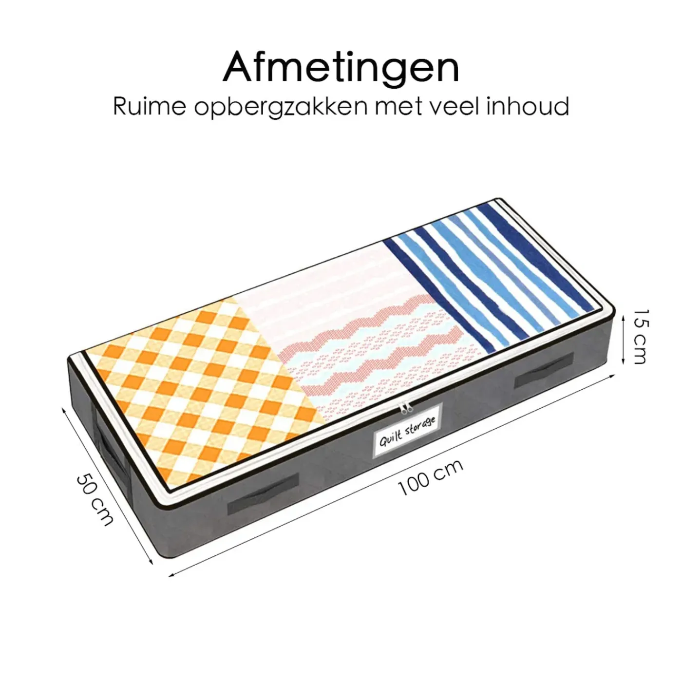 FLOKOO - Bed Organizer - Ruime Opbergzakken - Grijs - 3 Stuks - Onderbed Tas