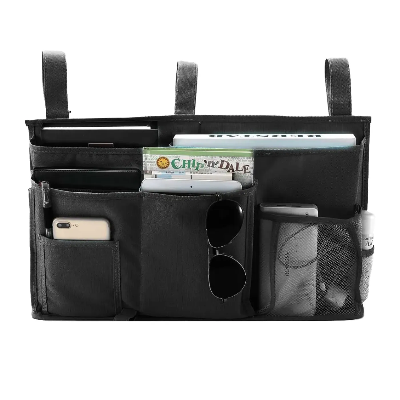 FLOKOO - Bedside Opslag Zwart - Opbergzak Voor Naast Bed - Bedside Pocket