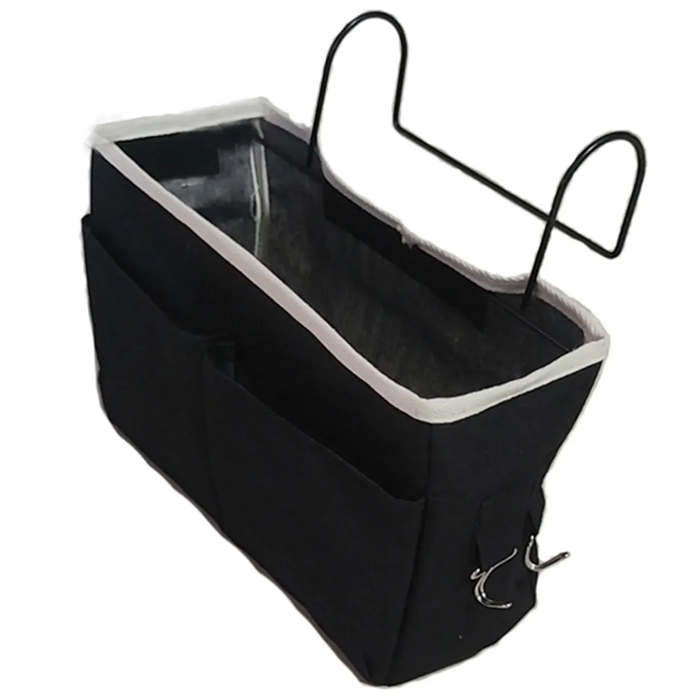 Flokoo - Bedside Pocket - Bed Opbergzak - Katoen - Zwart