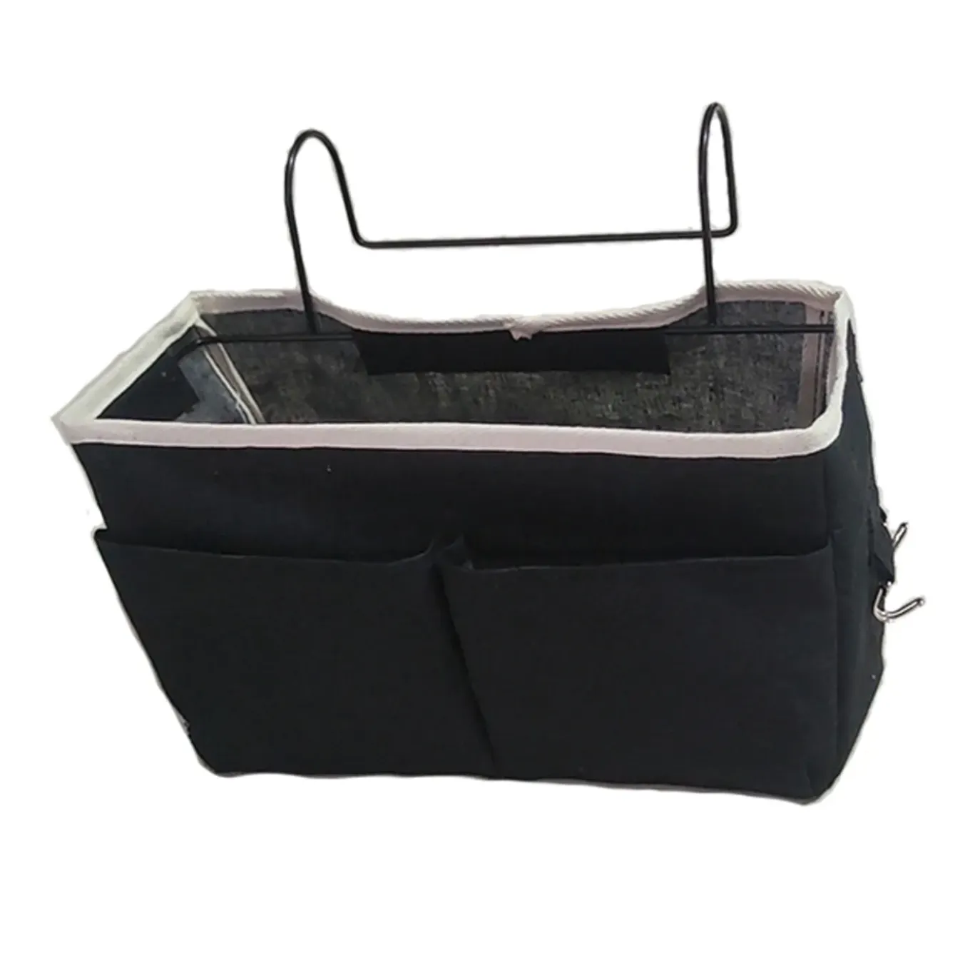 Flokoo - Bedside Pocket - Bed Opbergzak - Katoen - Zwart