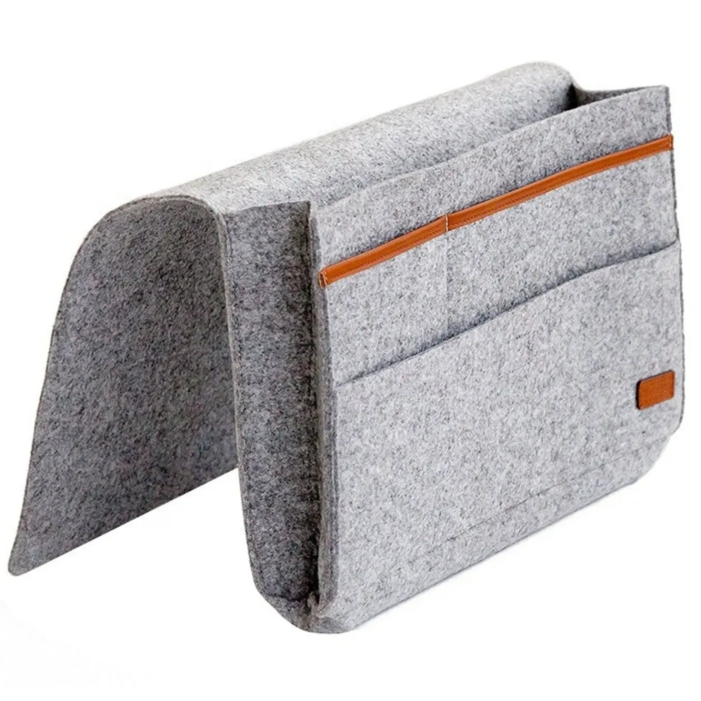 FLOKOO - Bedside Pocket - Licht Grijs - Vilten Opbergzak Voor Bed Of Bank