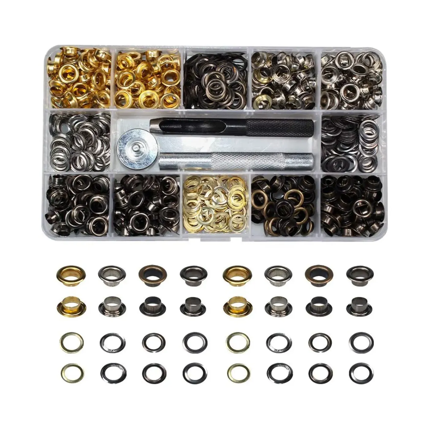 FLOKOO - Drukringen Set - Complete Set Met Gereedschap - Drukringen Met Tang