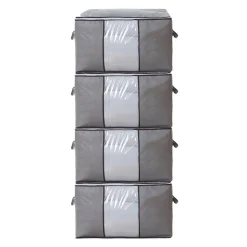 Flokoo - Hoogwaardige Opbergtas Voor Kleding - 4 Stuks - Grijs