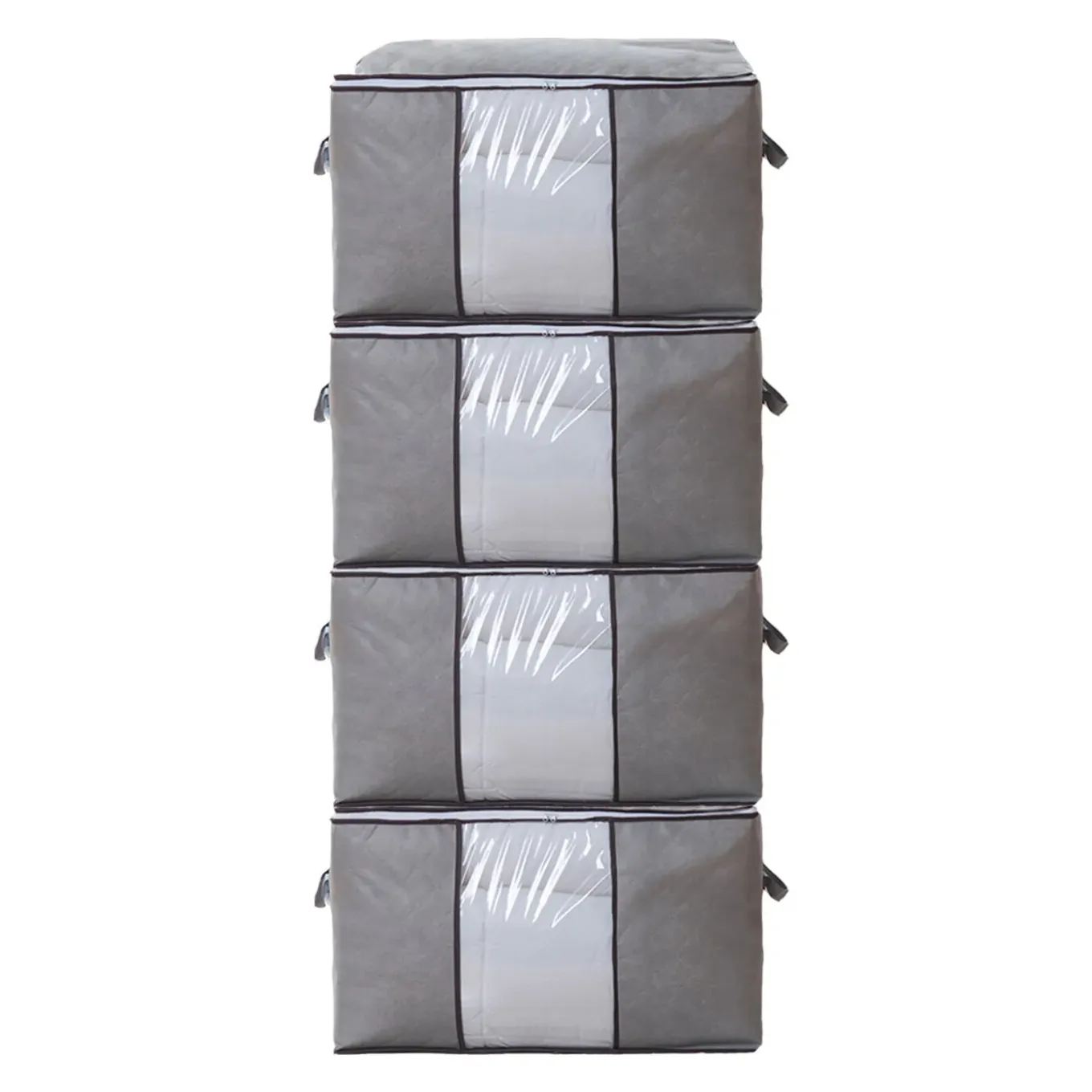 Flokoo - Hoogwaardige Opbergtas Voor Kleding - 4 Stuks - Grijs