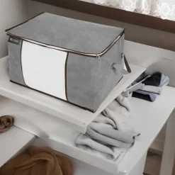 Flokoo - Hoogwaardige Opbergtas Voor Kleding - 4 Stuks - Grijs