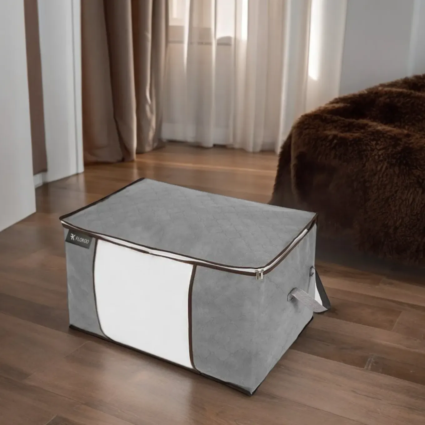 Flokoo - Hoogwaardige Opbergtas Voor Kleding - 4 Stuks - Grijs